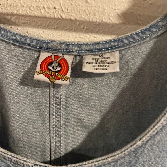 Vintage Loobey Tunes Tweety Denim Dress - Picture 3 of 10